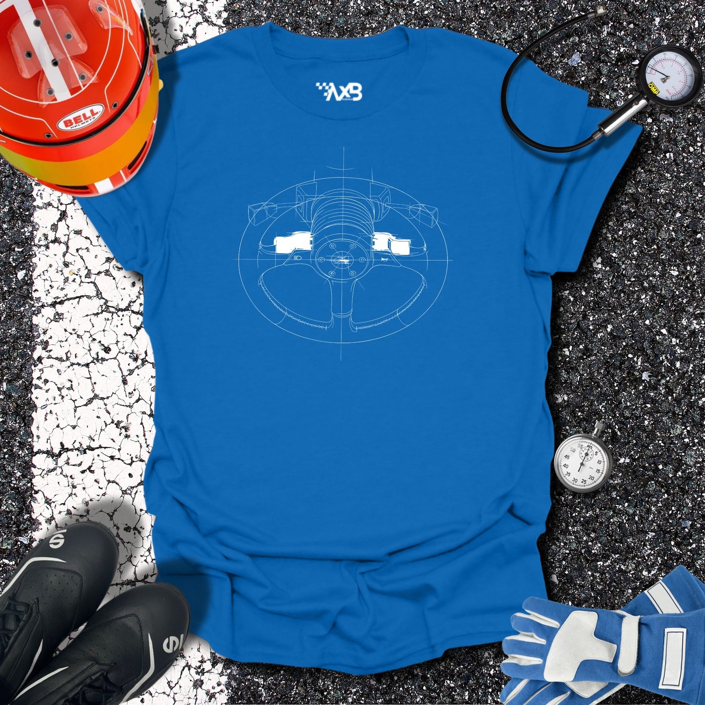 Steering Wheel Blueprint T-Shirt