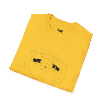 Steering Wheel Blueprint T-Shirt