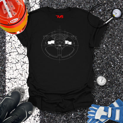 Steering Wheel Blueprint T-Shirt