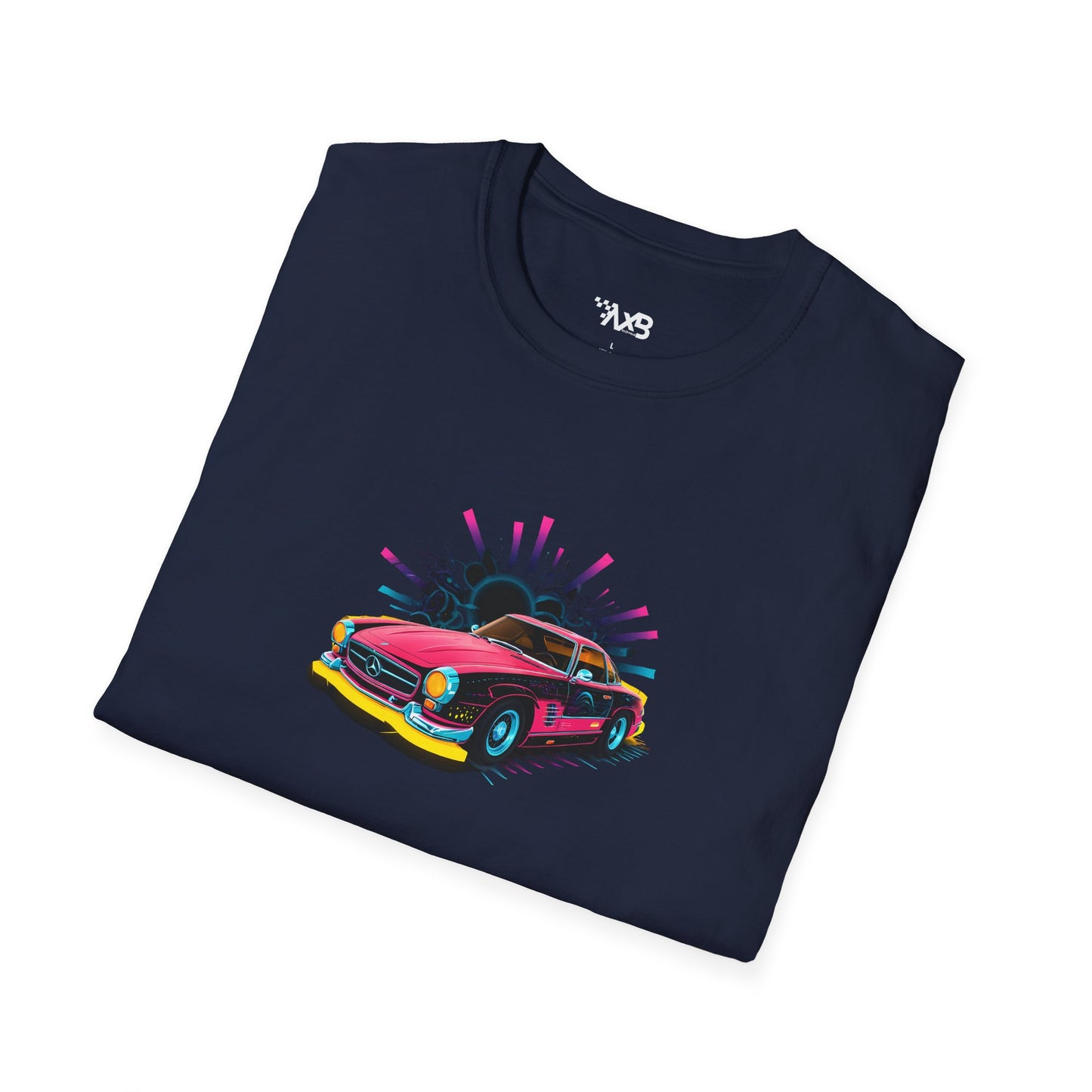 Retro Mercedes-Benz T-Shirt – Neon Nights Edition