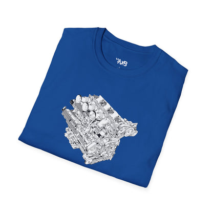 Ford Engine Blueprint T-Shirt