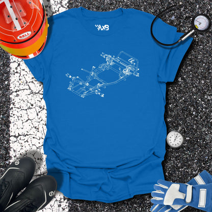 Go-Kart Chassis Blueprint T-Shirt