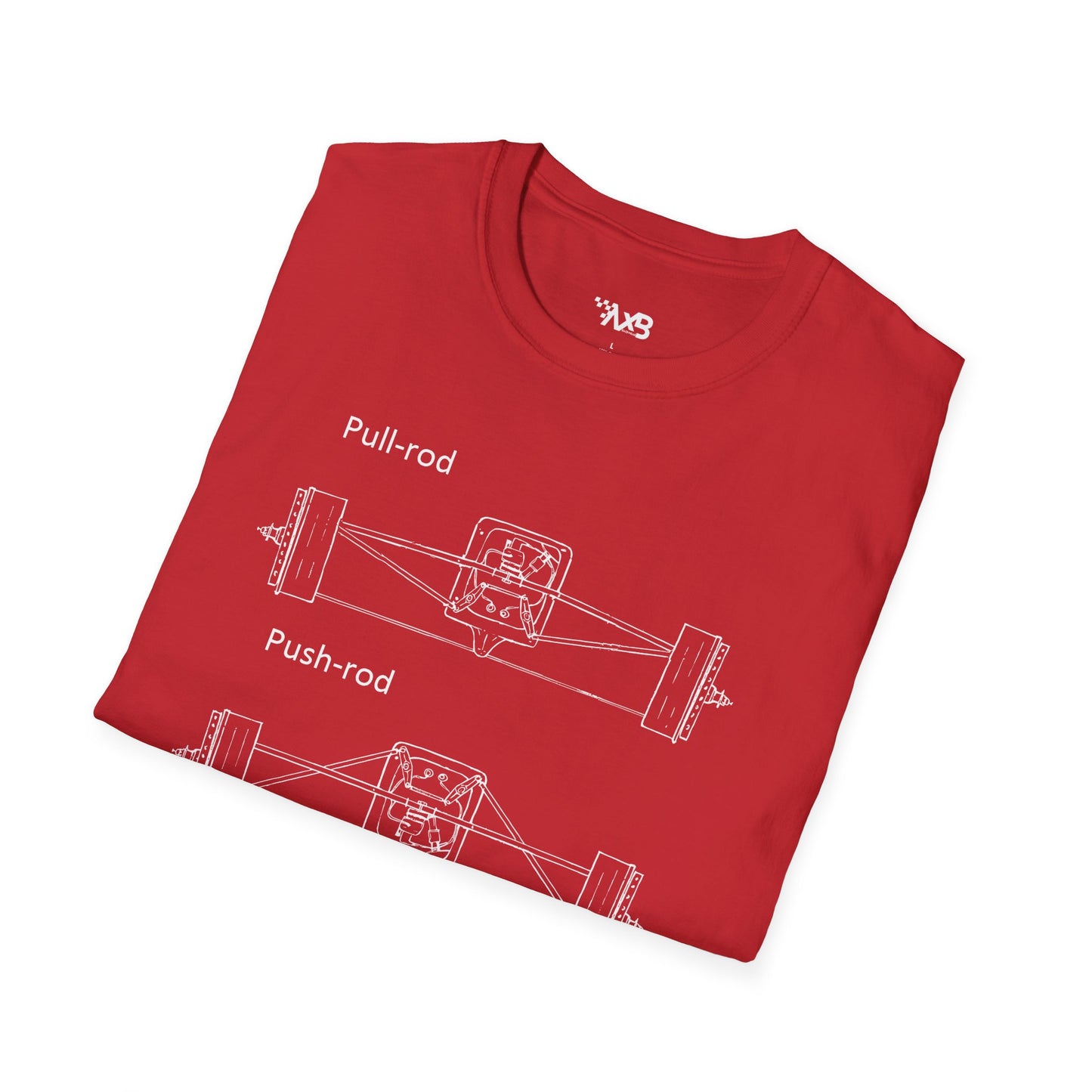 Push-Rod vs. Pull-Rod Suspension Blueprint T-Shirt