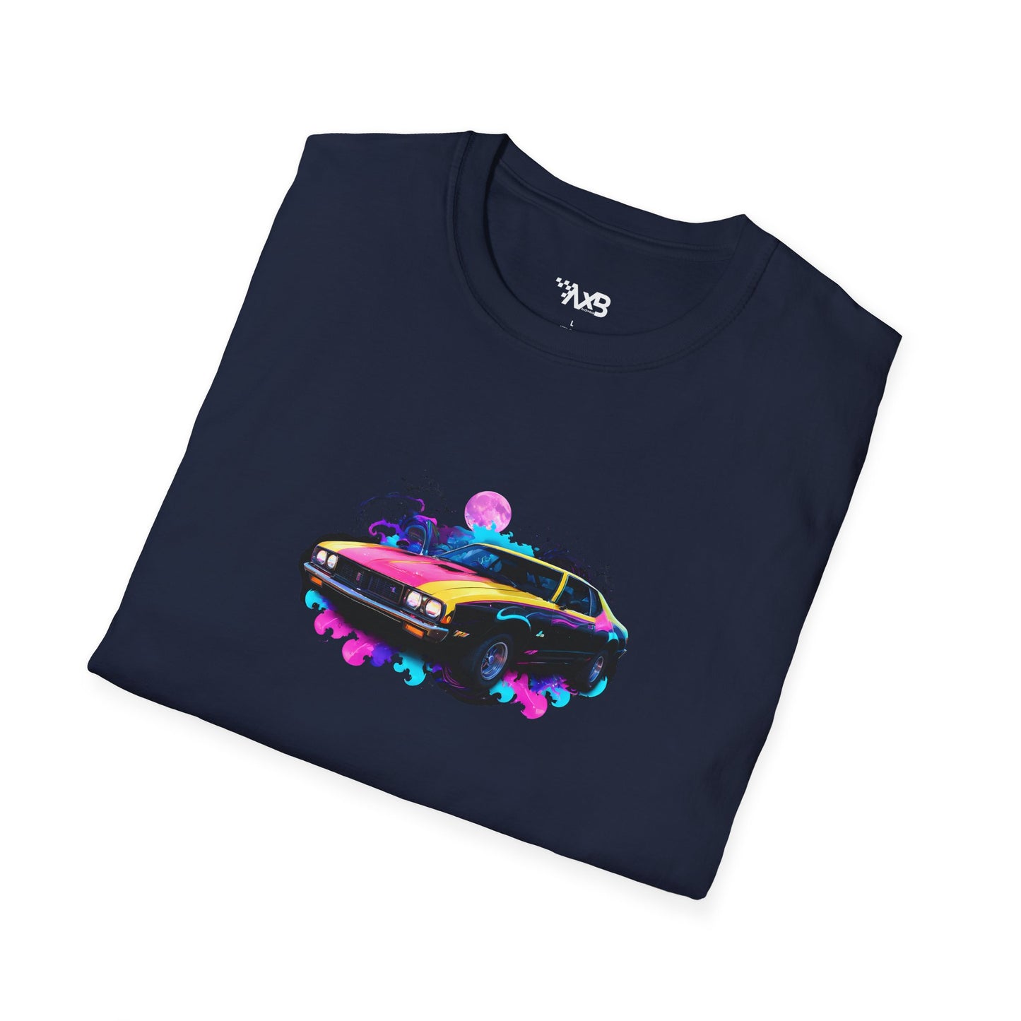 Retro Muscle Car T-Shirt – Neon Moon Edition